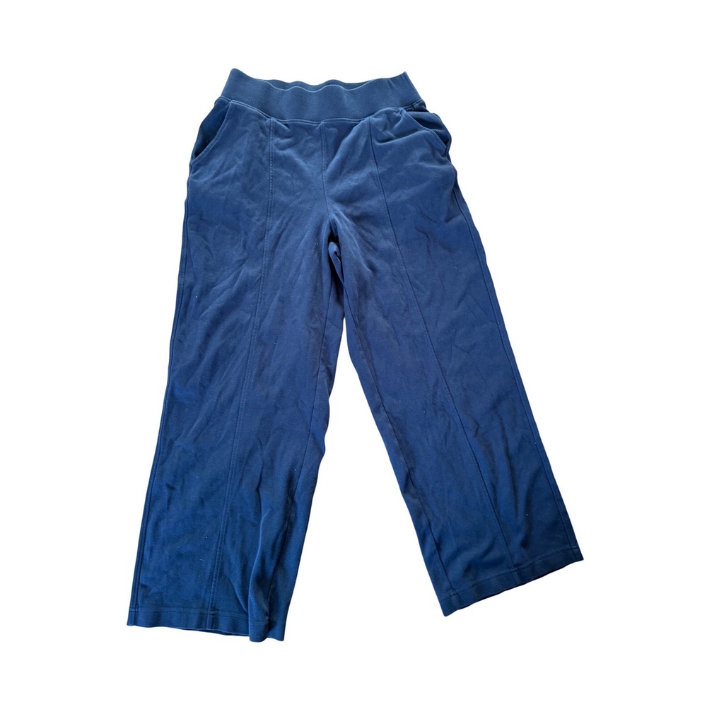 Pact pleated blue wide leg sweatpants comfort loungewear‎